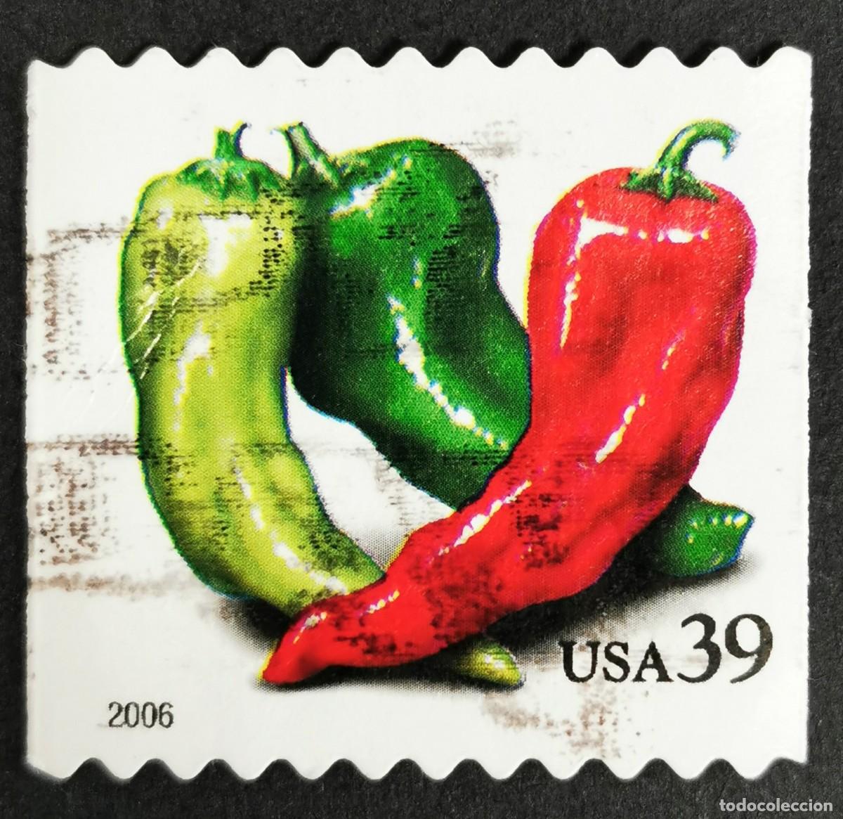 Selos: Sello Estados Unidos U.S.A.2006,Pimientos (bobina PSA), 39 &cent; Michel US 4052BC