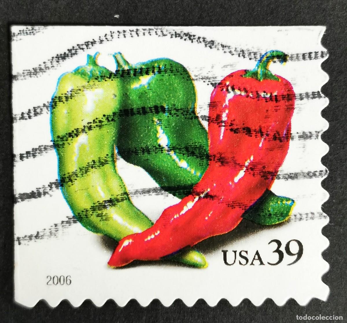Selos: Sello Estados Unidos U.S.A.2006,Pimientos (bobina PSA), 39 &cent; Michel US 4052BEol