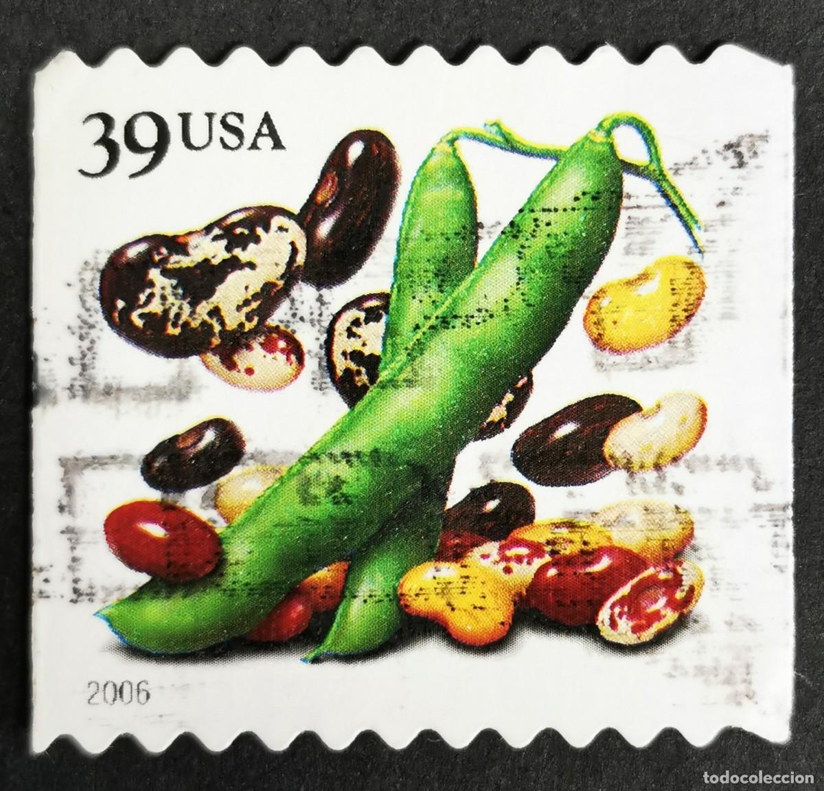 Stamps: Sello Estados Unidos U.S.A.2006, Frijoles (PSA CB), 39 &cent; Michel US 4056IIBC