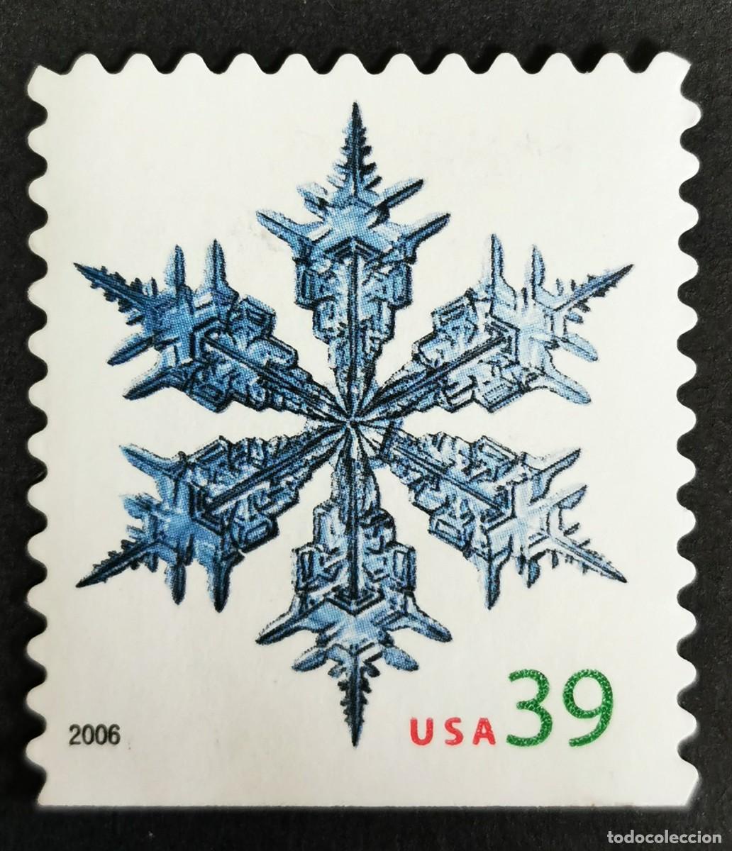 Timbres: Sello Estados Unidos U.S.A.2006, Brazos centrales anchos de copos de nieve, 39 &cent; Michel US 4184BG