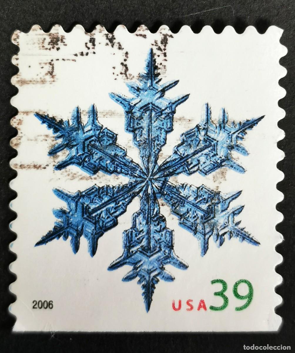 Timbres: Sello Estados Unidos U.S.A.2006, Brazos centrales anchos de copos de nieve, 39 &cent; Michel US 4184BG