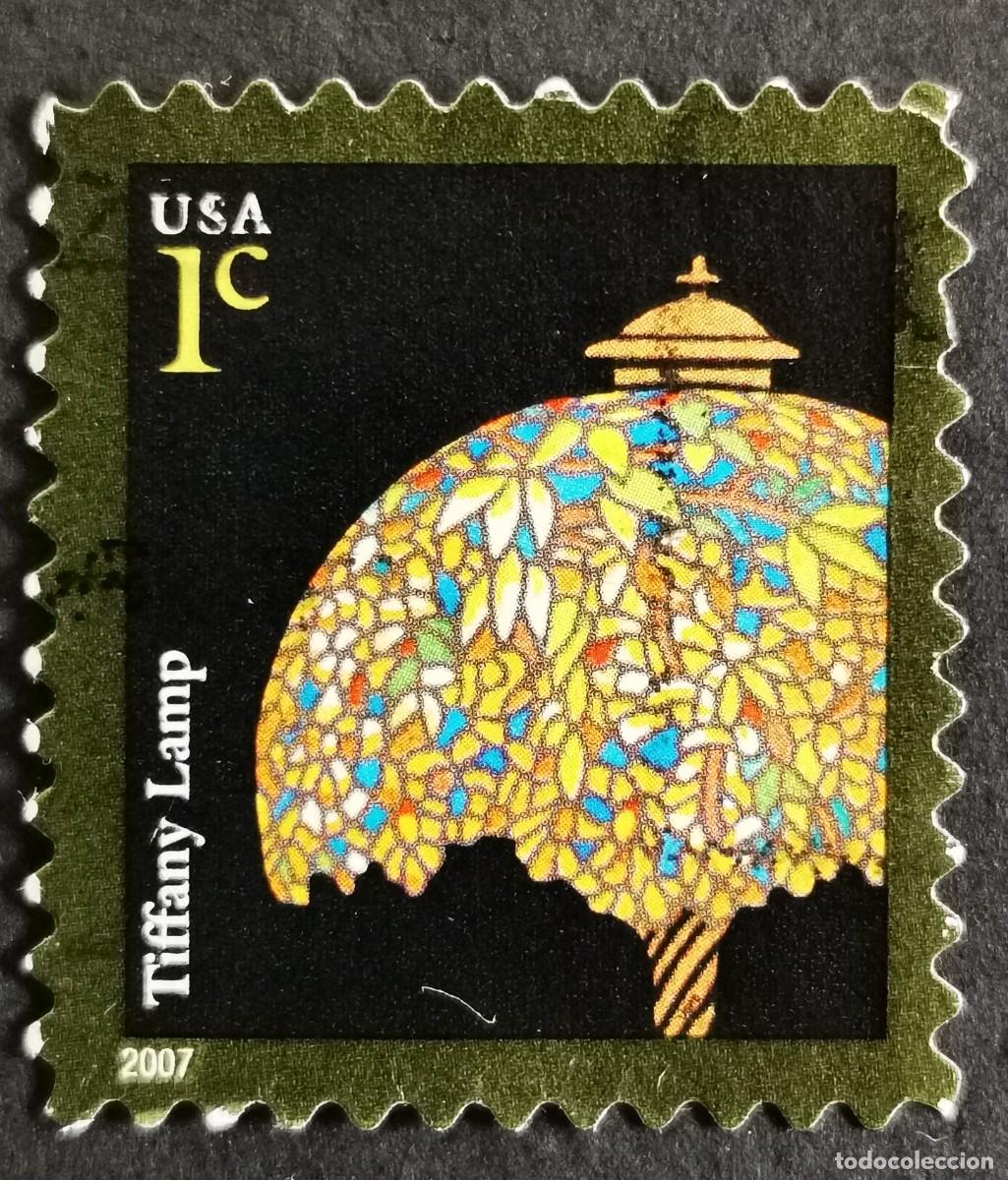 Stamps: Sello Estados Unidos U.S.A.2007,L&aacute;mpara Tiffany, 1 &cent; Michel US 4199I