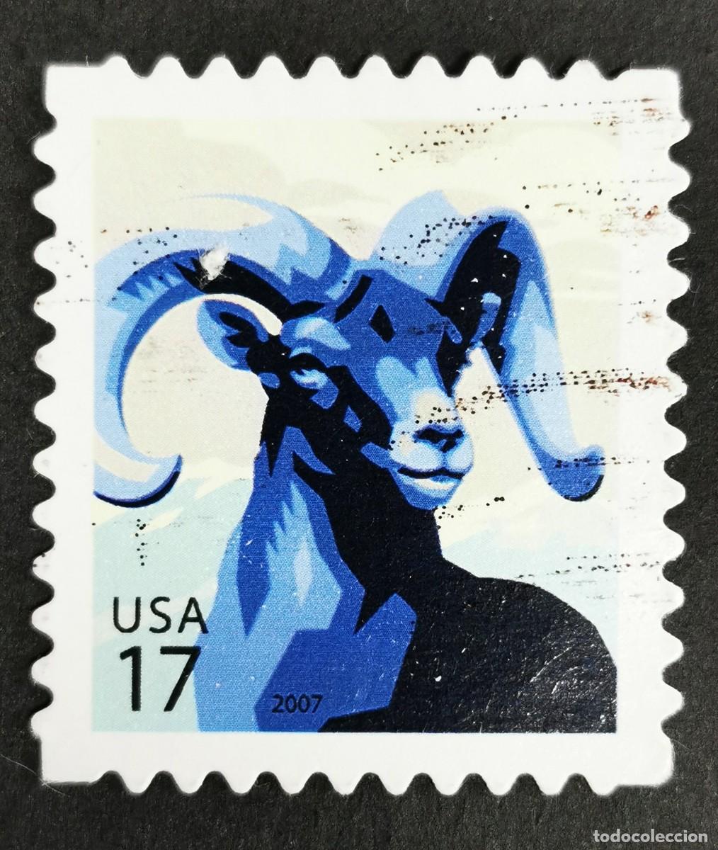 Selos: Sello Estados Unidos U.S.A.2007,Oveja de cuernos grandes (Ovis canadensis), 17 &cent; Michel US 4210