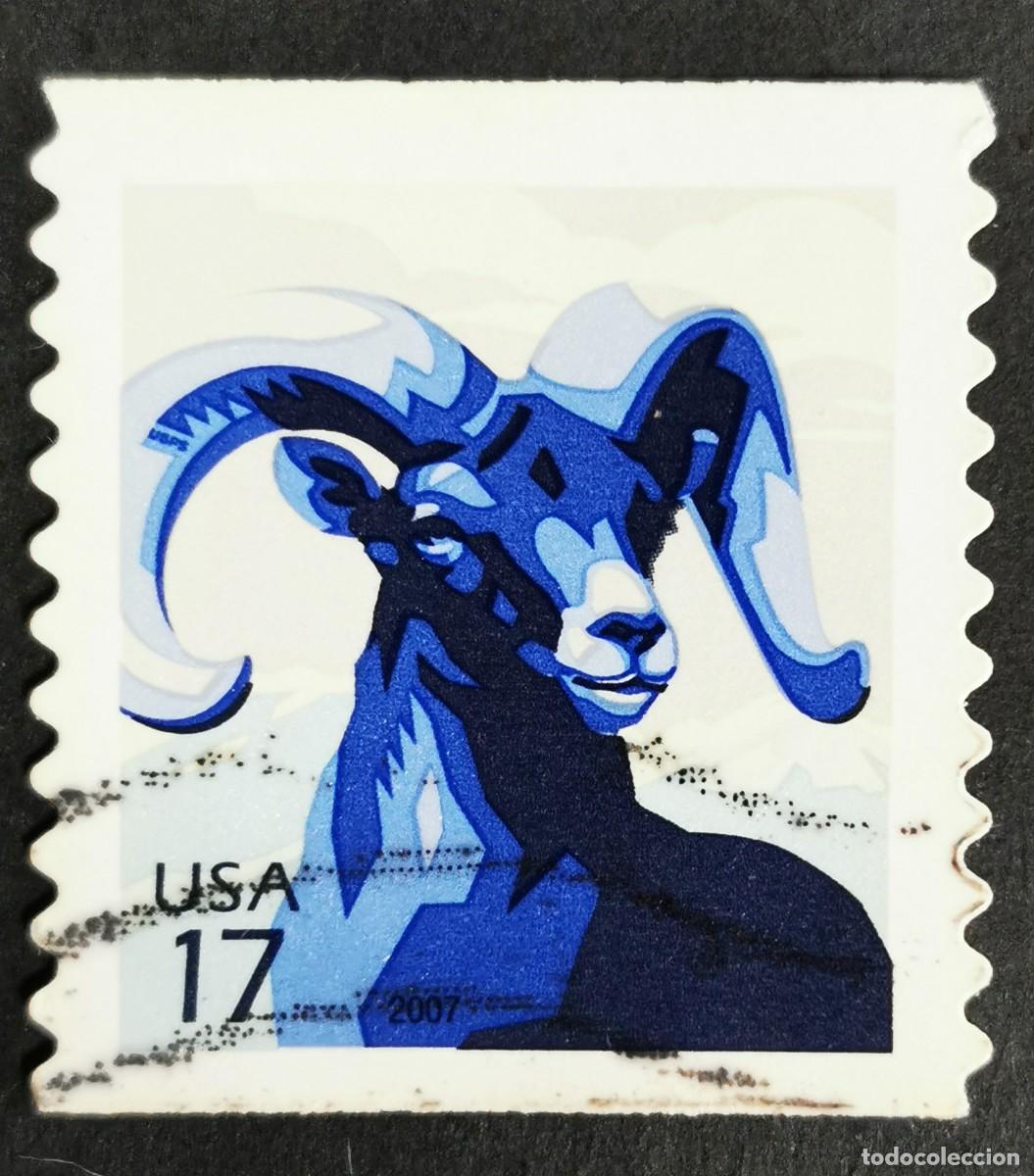 Selos: Sello Estados Unidos U.S.A.2007,Oveja de cuernos grandes (Ovis canadensis), 17 &cent; Michel US 4211