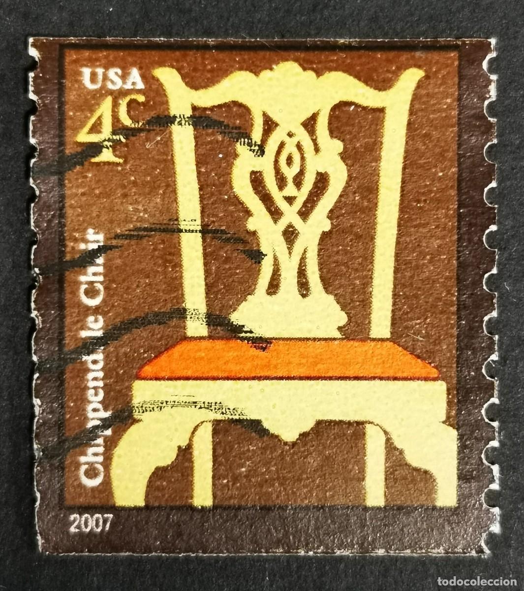 Briefmarken: Sello Estados Unidos U.S.A.2007,Silla Chippendale, 4 &cent; Michel US 4246I