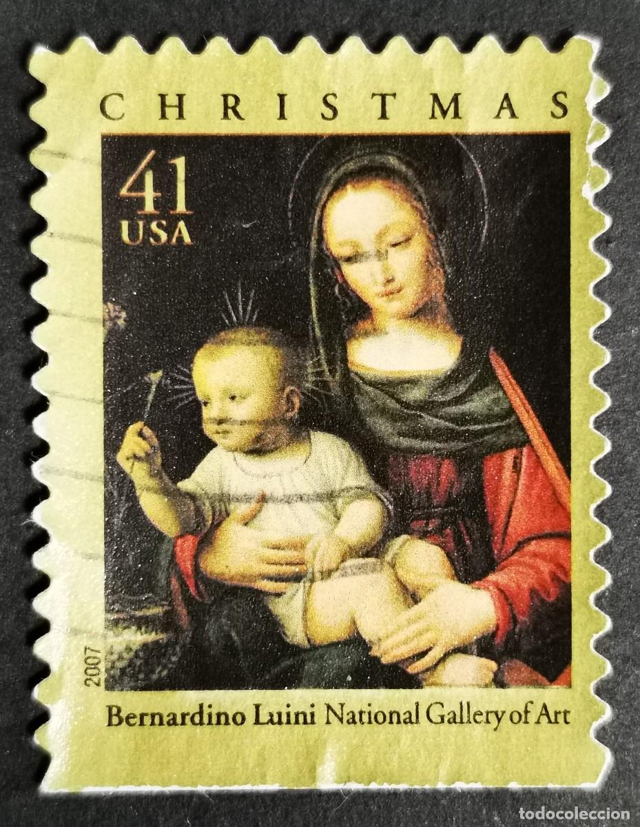 Timbres: Sello Estados Unidos U.S.A.2007,Navidad, Virgen del Clavel, B. Luini, 41 &cent; Michel US 4330BDu