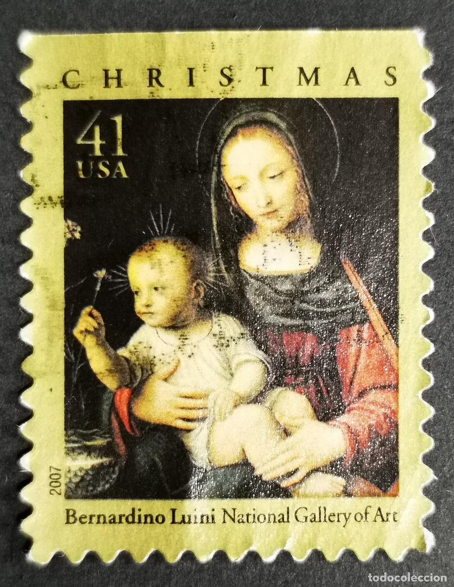 Timbres: Sello Estados Unidos U.S.A.2007,Navidad, Virgen del Clavel, B. Luini, 41 &cent; Michel US 4330BDo