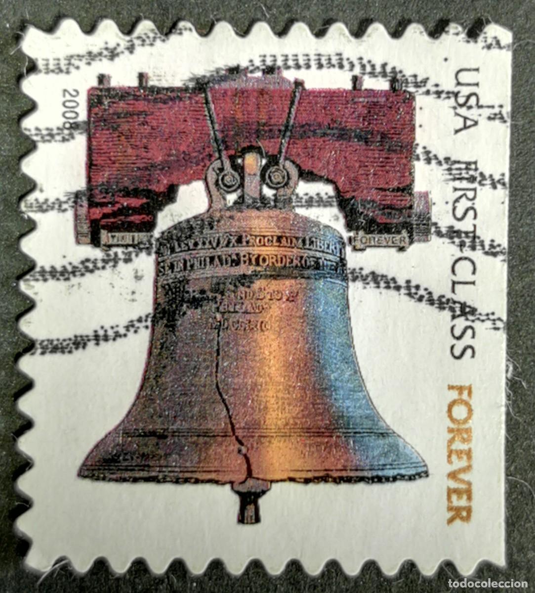 Stamps: Sello Estados Unidos U.S.A.2008, Campana de la Libertad &rdquo;Para siempre&rdquo;, Michel US 4201IIBDr