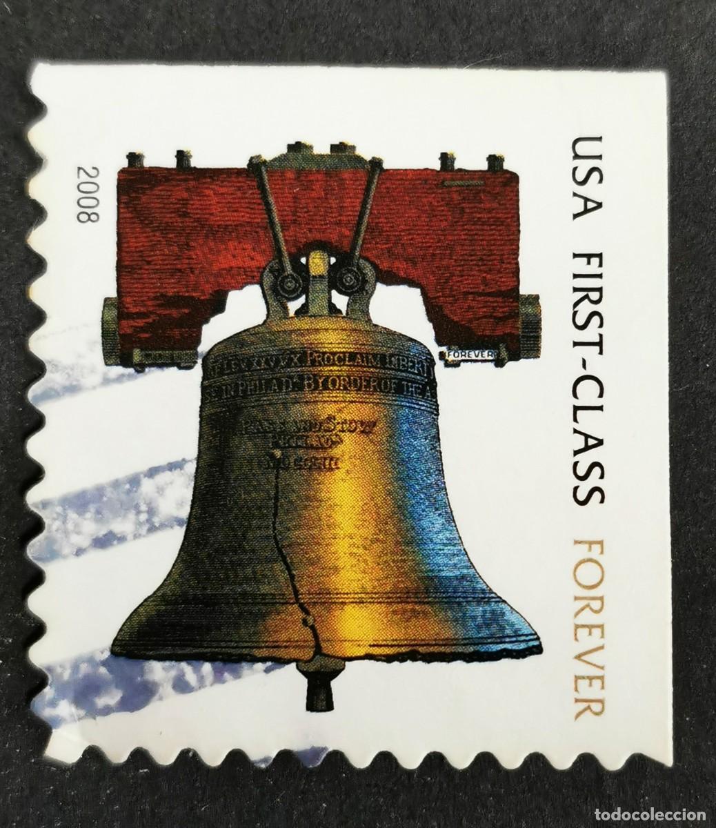 Stamps: Sello Estados Unidos U.S.A.2008, Campana de la Libertad &rdquo;Para siempre&rdquo;, Michel US 4201IIBEor