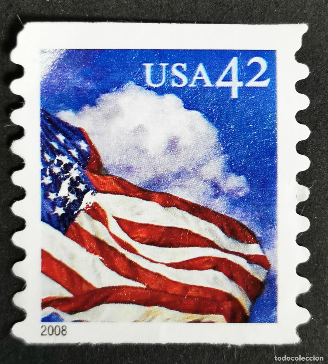Sellos: Sello Estados Unidos U.S.A.2008, Bandera al mediod&iacute;a 42 &cent; Michel US 4341