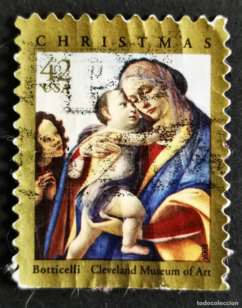 Stamps: Sello Estados Unidos U.S.A.2008, La Virgen y el Ni&ntilde;o de Navidad de Botticelli, 42 &cent; Michel US 4453BD