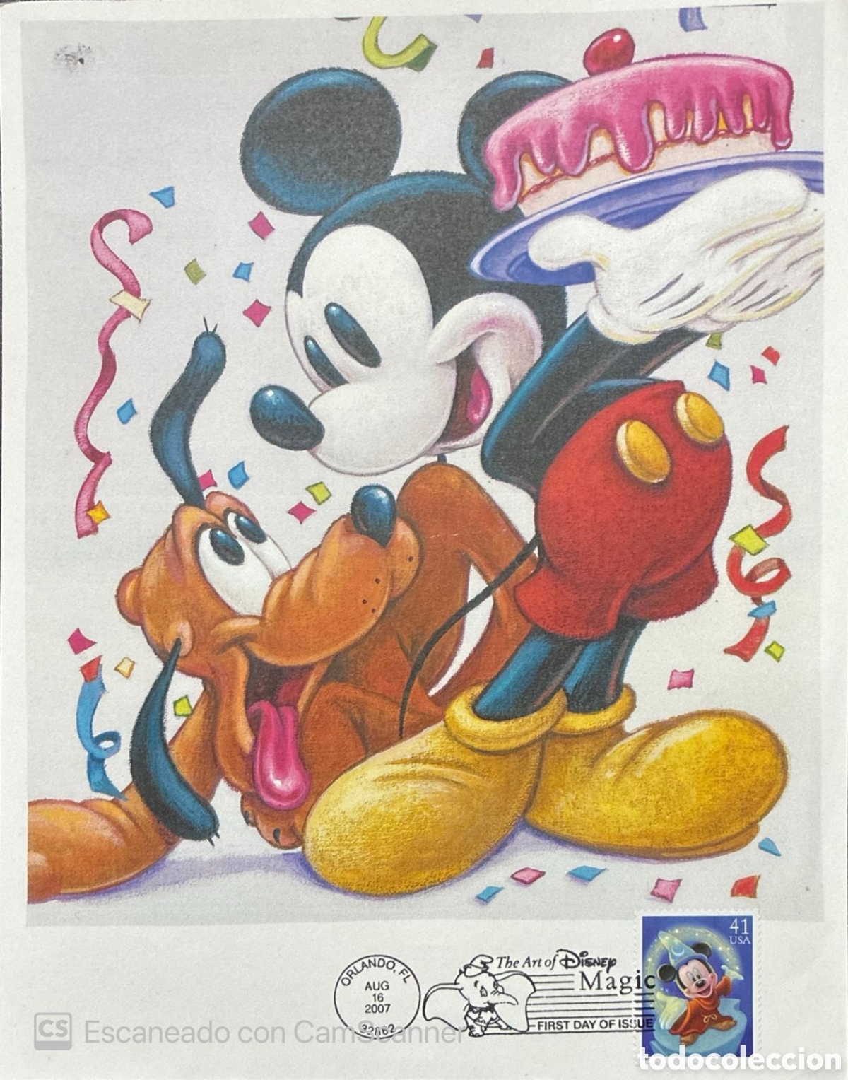 Sellos: CA) USA Postcard belonging to &rdquo;The Art of Disney: Magic&rdquo; series