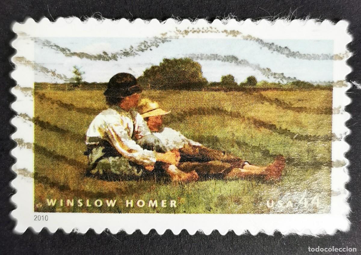 Sellos: Sello Estados Unidos U.S.A.2010,Winslow Homer, Ni&ntilde;os en un pasto, 1874, 44 &cent; Michel US 4631