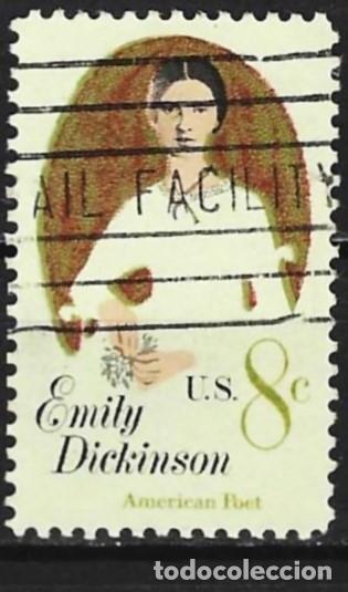 Sellos: Estados Unidos 1971 - Mi 1048 - YT 934 - El poeta Emily Dickinson