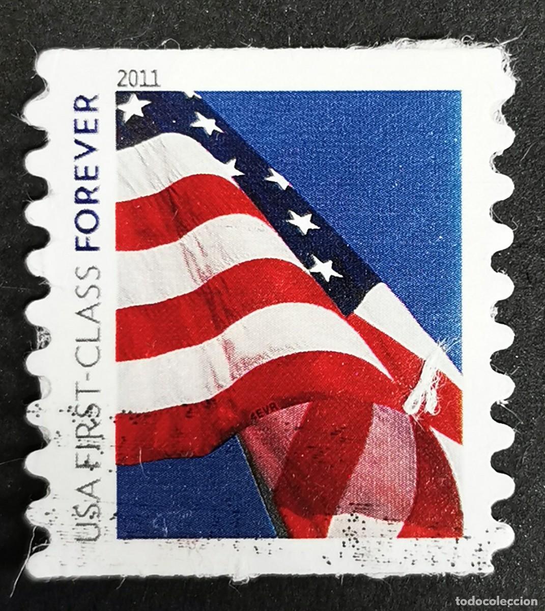 Sellos: Sello Estados Unidos U.S.A.2011,Bandera estadounidense, 1st Class-Sin Valor Facial Michel US 4654BL