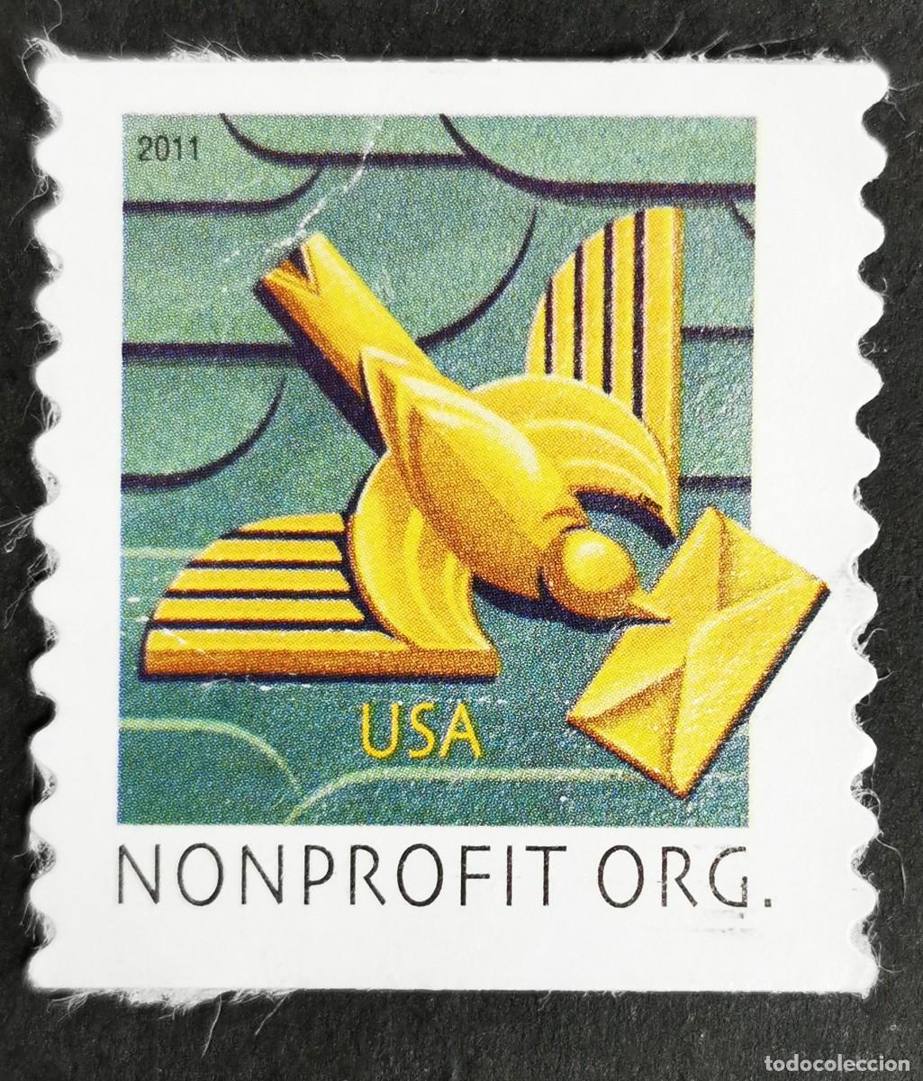 Sellos: Sello Estados Unidos U.S.A.2011,P&aacute;jaro Art D&eacute;co letra, Sin Valor Facial- Michel US 4660