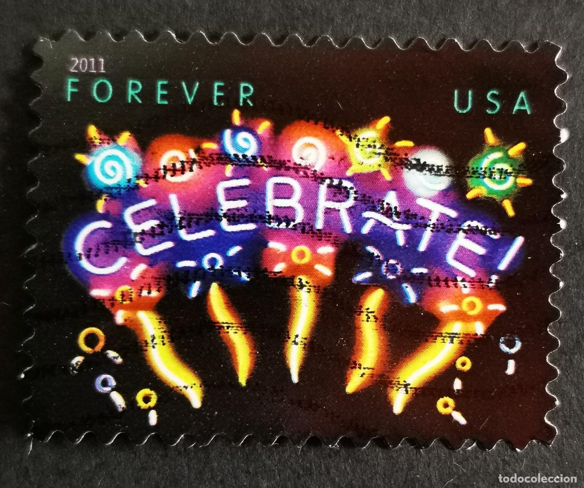 Sellos: Sello Estados Unidos U.S.A.2011,Celebraci&oacute;n ne&oacute;n, Sin Valor Facial Michel US 4668