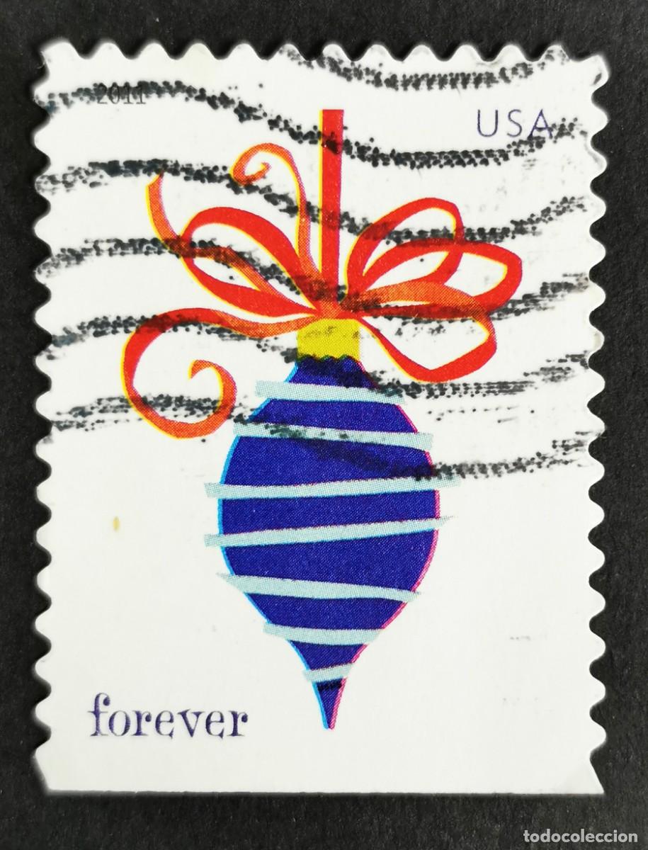 Sellos: Sello Estados Unidos U.S.A.2011,Adornos navide&ntilde;os: L&iacute;nea azul, Sin Valor Facial Michel US 4762IBDu