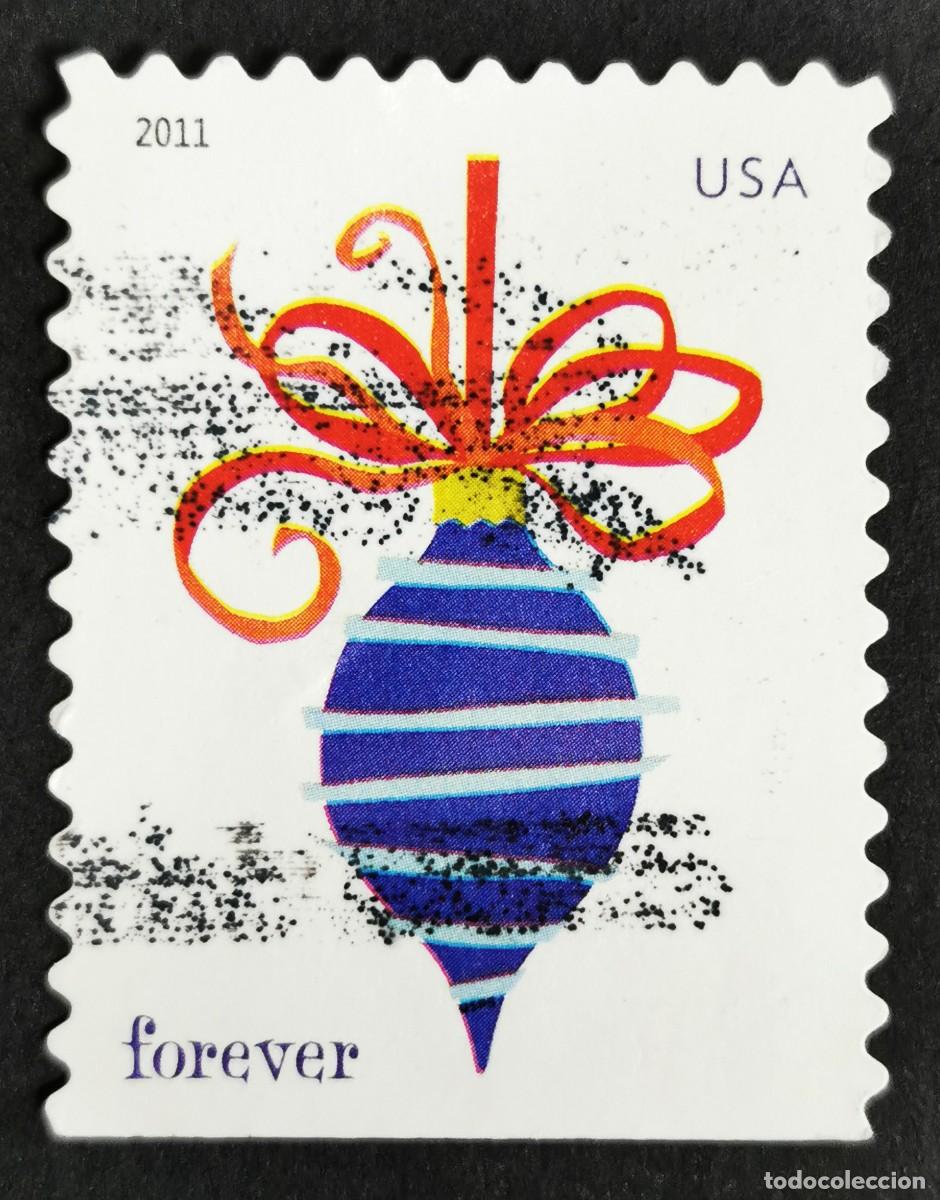 Sellos: Sello Estados Unidos U.S.A.2011,Adornos navide&ntilde;os: L&iacute;nea azul, Sin Valor Facial Michel US 4762IBDu