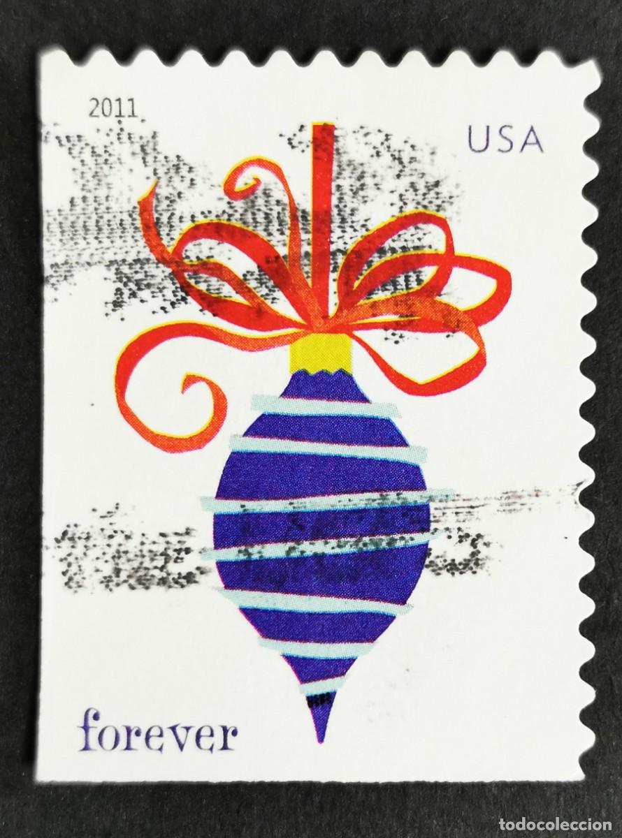 Sellos: Sello Estados Unidos U.S.A.2011,Adornos navide&ntilde;os: L&iacute;nea azul, Sin Valor Facial Michel US 4762IBEul