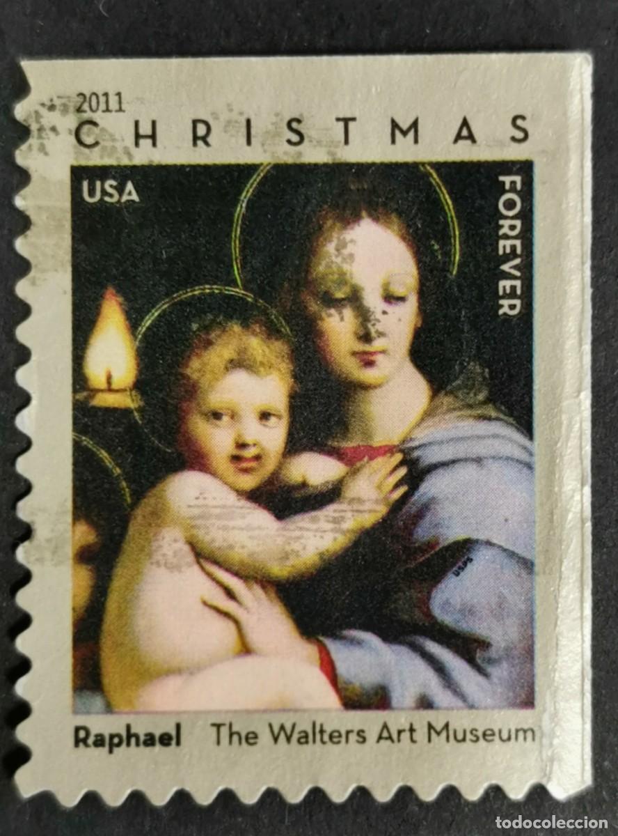 Sellos: Sello Estados Unidos U.S.A.2011,La Virgen Candelabro de Rafael, Sin Valor Facial Michel US 4768BEor