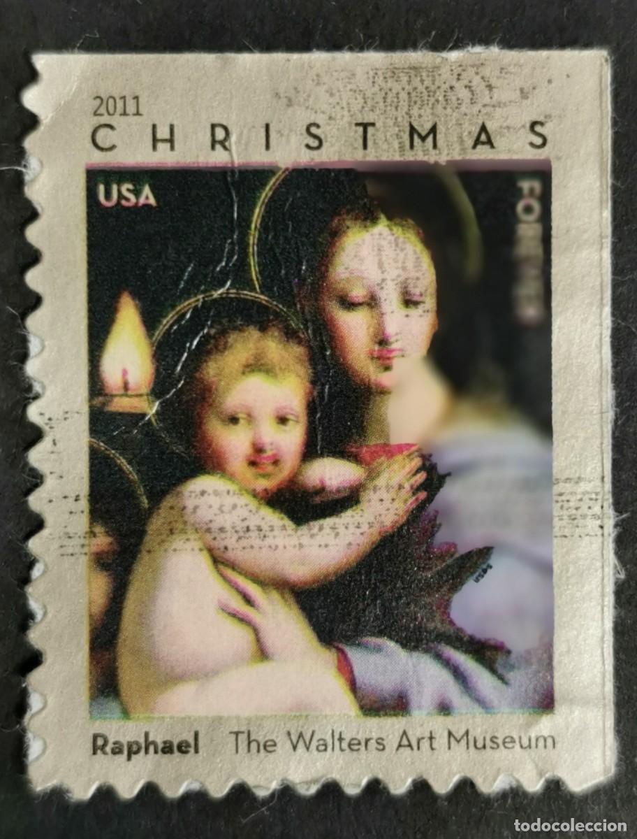 Sellos: Sello Estados Unidos U.S.A.2011,La Virgen Candelabro de Rafael, Sin Valor Facial Michel US 4768BEor