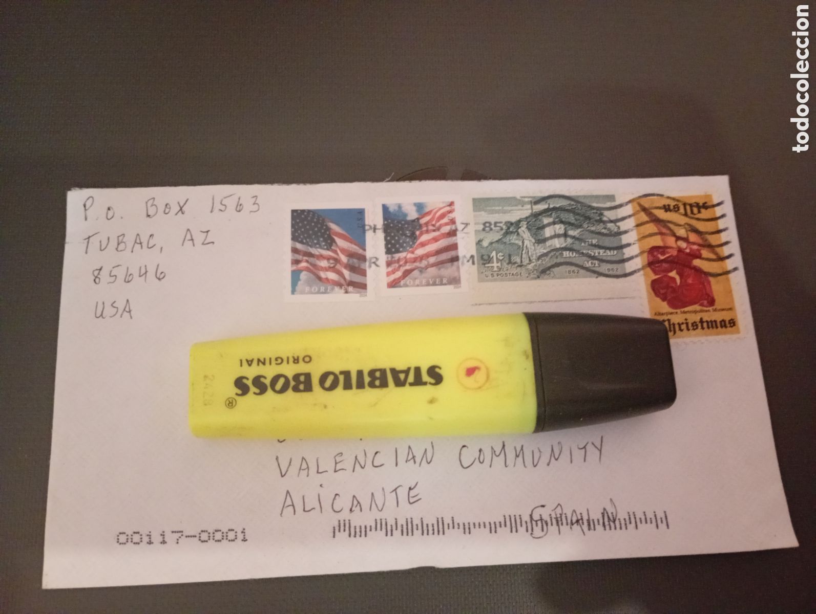 Sellos: Sobre franqueado Estados Unidos