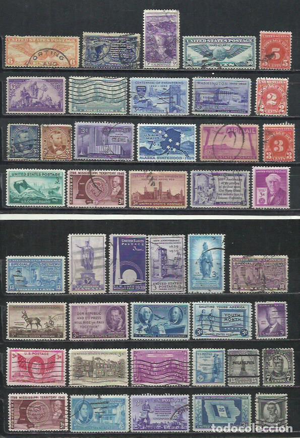 Sellos: Q869M-LOTE SELLOS ESTADOS UNIDOS USA, ANTIGUOS SIN CATALOGAR, FOTO REAL, SELLOS CLASICOS. LOT OF ST