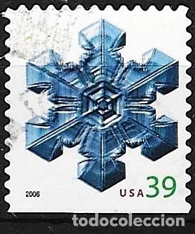 Sellos: Estados Unidos 2006 - Mi 4183 BG - YT 3890b - Copos de nieve ( Dentado 11&frac14; x 11&frac12; )