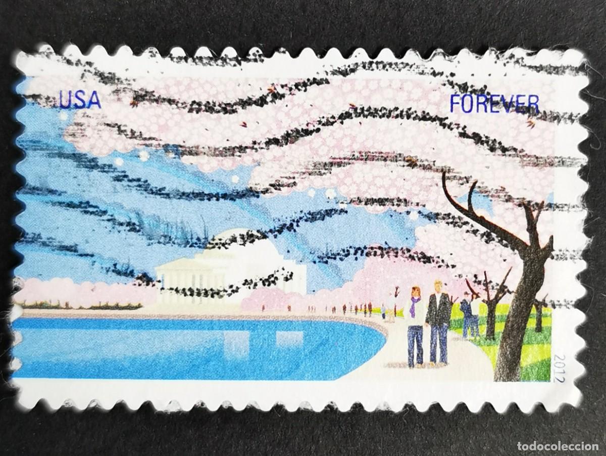Sellos: Sello Estados Unidos U.S.A.2012, Cerezos flor monumento Jefferson, Sin Valor Facial Michel US 4828