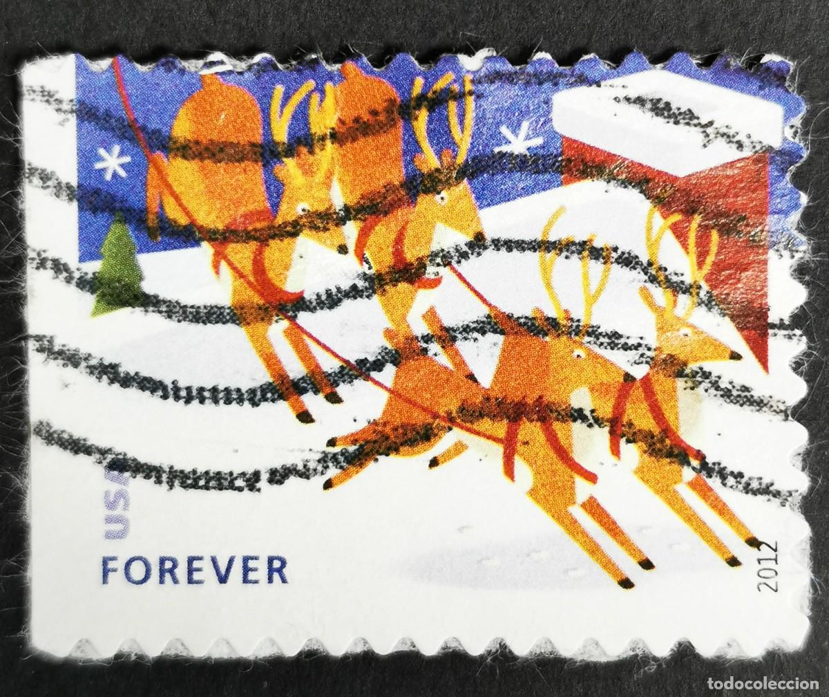 Sellos: Sello Estados Unidos U.S.A.2012, Renos sobre el tejado, Sin Valor Facial, Michel US 4901BD