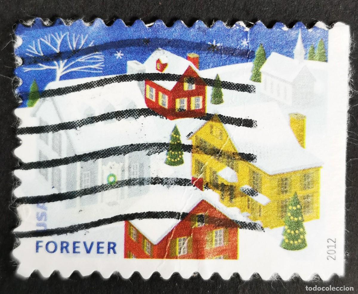 Sellos: Sello Estados Unidos U.S.A.2012, Edificios cubiertos de nieve, Sin Valor Facial, Michel US 4902BD