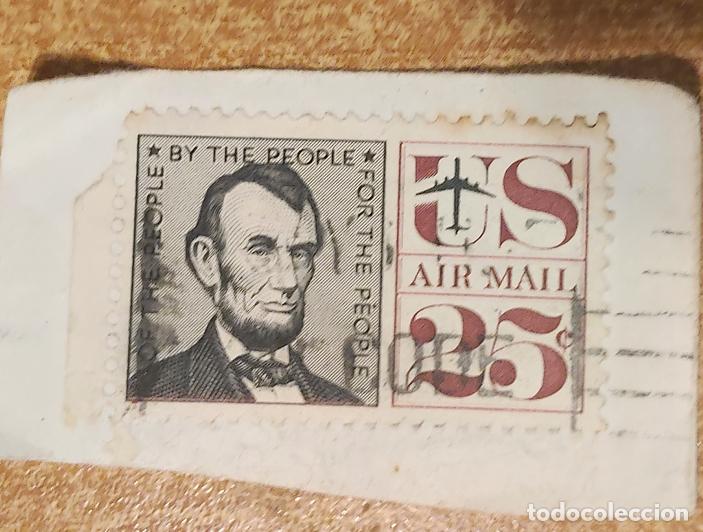 Sellos: Sello postal ESTADOS UNIDOS 1960 , 25 centavos, Cita de Gettysburg de Abraham Lincoln y retrato