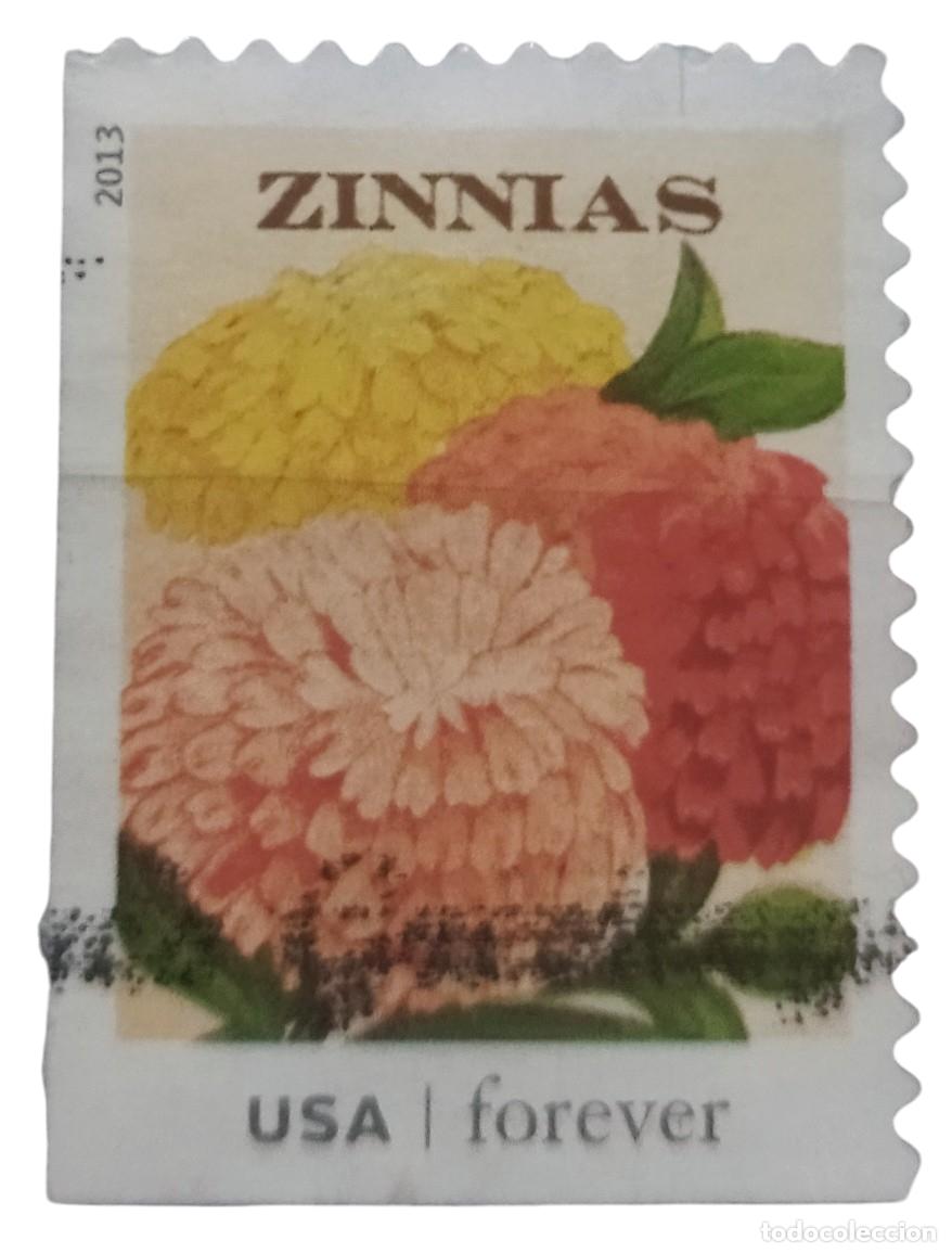 Sellos: ESTADOS UNIDOS 2013 Ramos de flores de anta&ntilde;o. USADO.