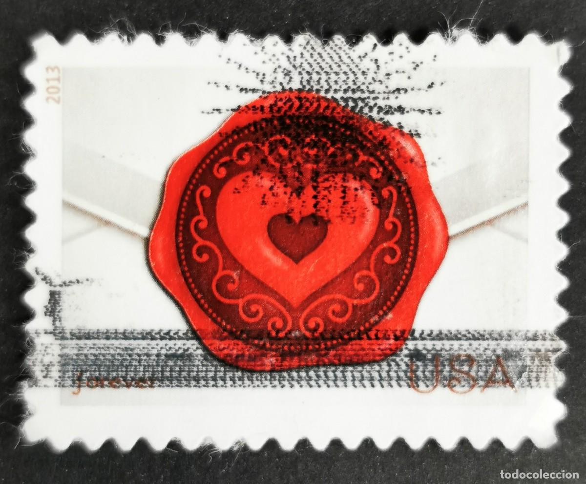 Sellos: Sello Estados Unidos U.S.A.2013, Sellado con amor, Sin Valor Facial, Michel US 4928BA