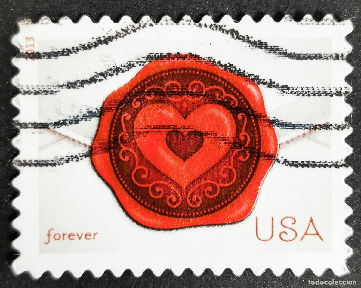 Sellos: Sello Estados Unidos U.S.A.2013, Sellado con amor, Sin Valor Facial, Michel US 4928BA