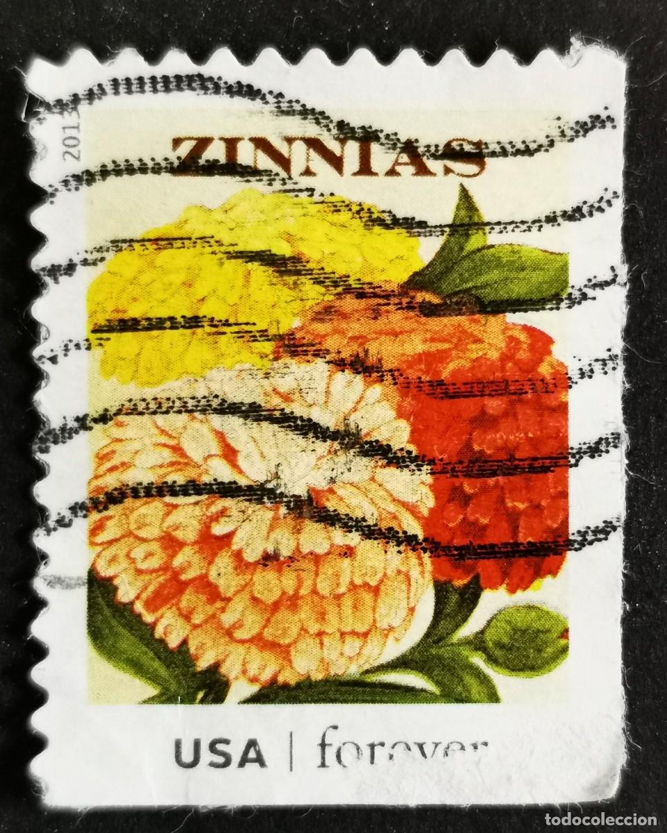 Sellos: Sello Estados Unidos U.S.A.2013, Paquetes de semillas: Zinnias, Sin Valor Facial, Michel US 4958BE