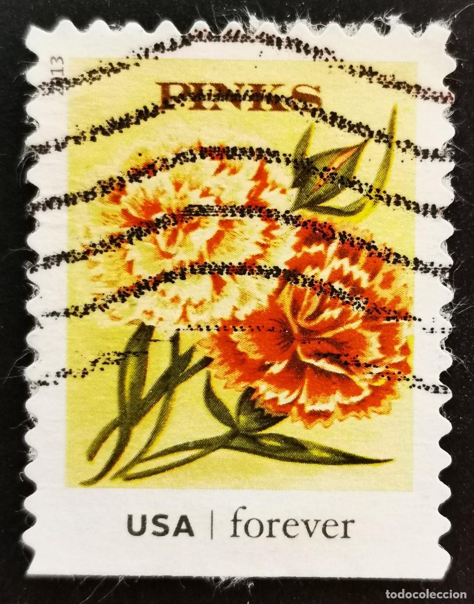 Sellos: Sello Estados Unidos U.S.A.2013, Paquetes de semillas: Claveles, Sin Valor Facial, Michel US 4959BDu