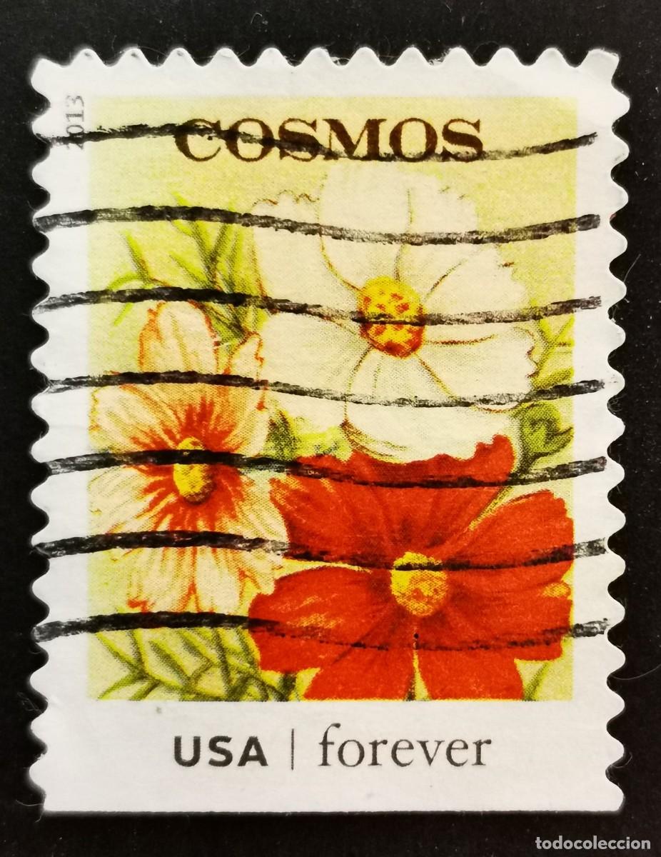 Sellos: Sello Estados Unidos U.S.A.2013, Paquetes de semillas: Cosmos, Sin Valor Facial, Michel US 4960BD