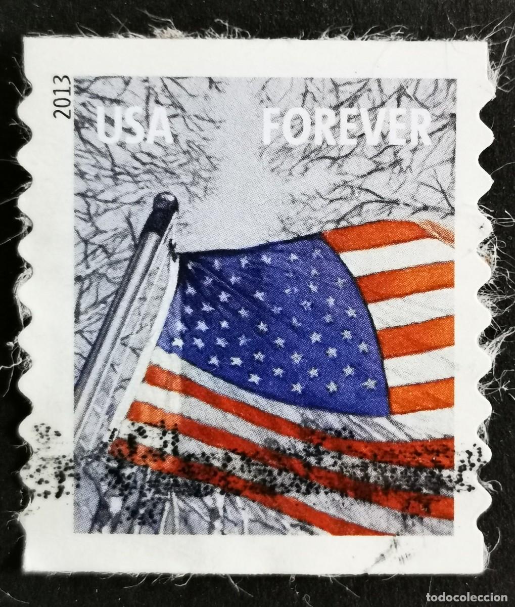 Sellos: Sello Estados Unidos U.S.A.2013,Bandera: Invierno, Sin Valor Facial, Michel US 4968BL