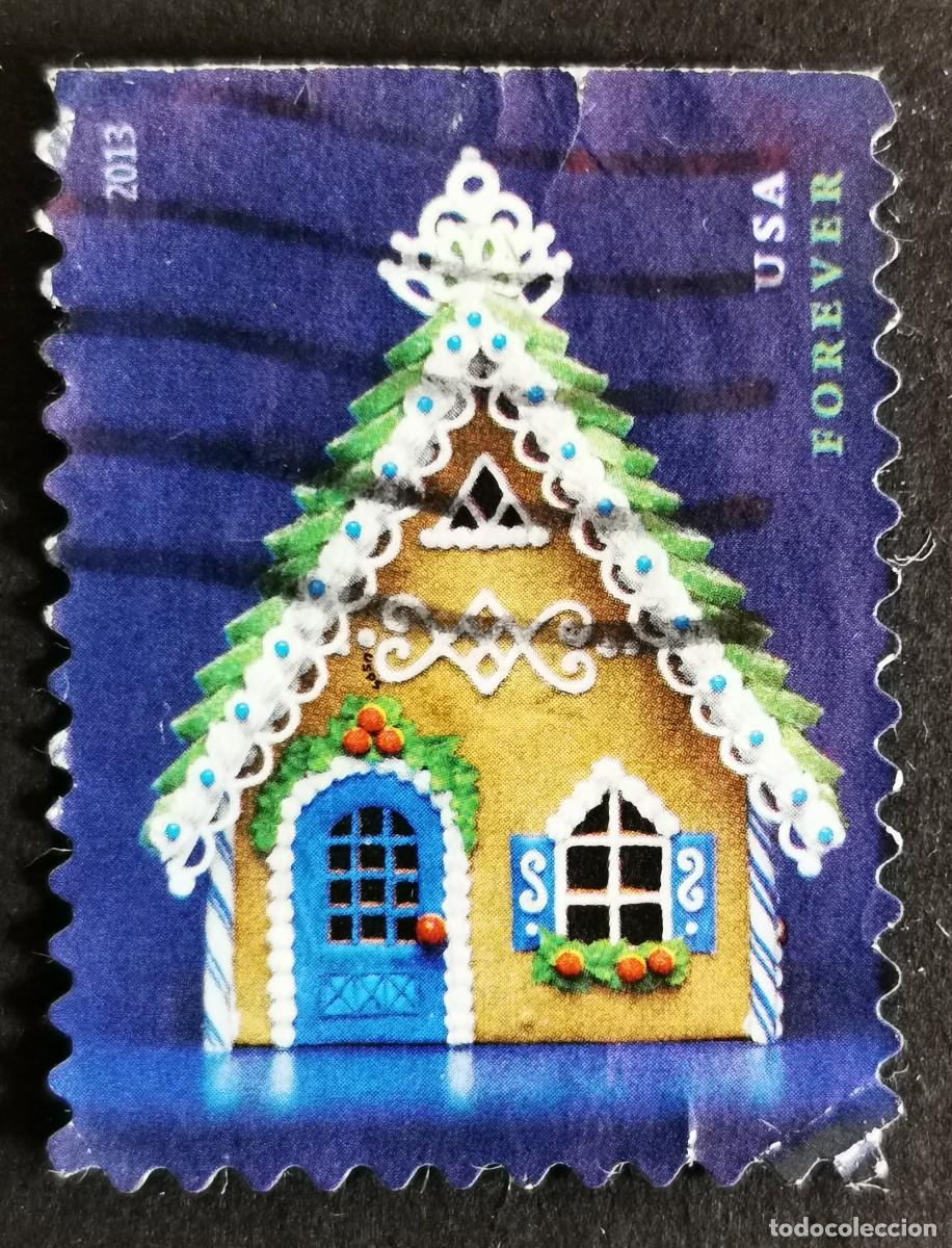 Sellos: Sello Estados Unidos U.S.A.2013,Casas de jengibre: Puerta azul, Sin Valor Facial, Michel US 5012BD