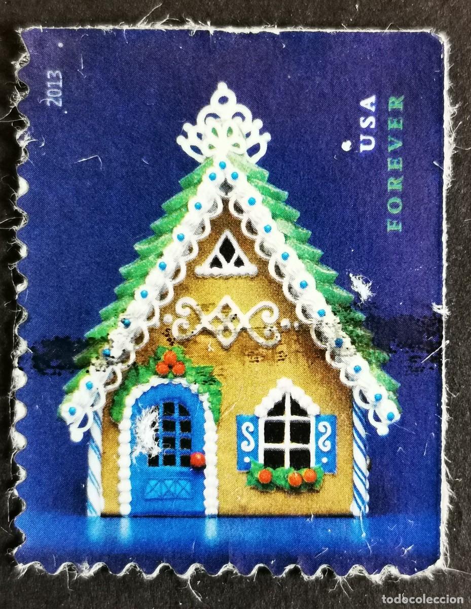 Sellos: Sello Estados Unidos U.S.A.2013,Casas de jengibre: Puerta azul, Sin Valor Facial, Michel US 5012BE