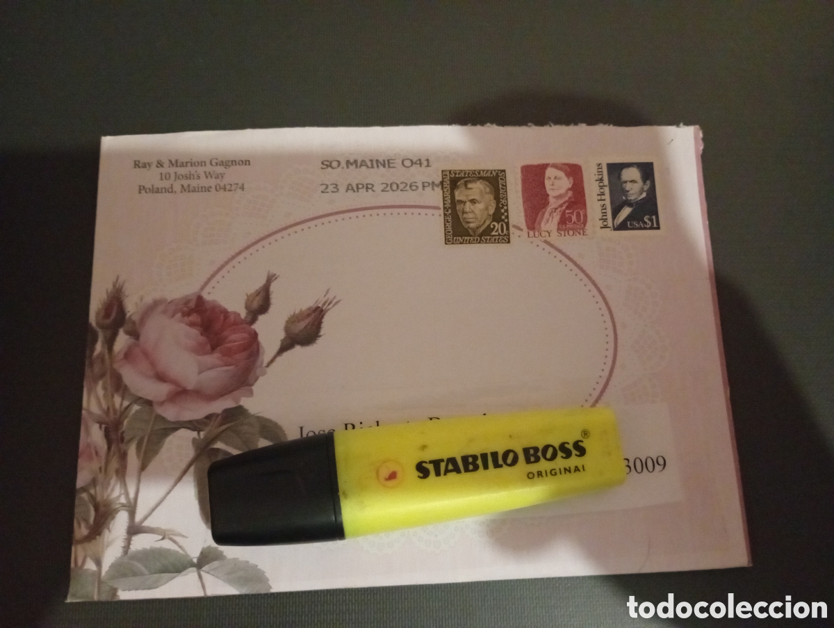 Sellos: Sobre franqueado Estados Unidos