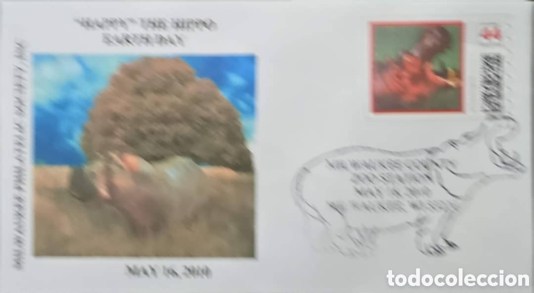 Sellos: CA) 2019. United States . Fauna. Hippos. FDC.