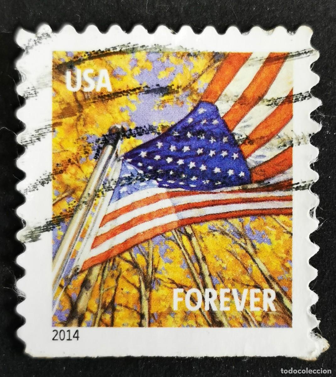 Sellos: Sello Estados Unidos U.S.A.2014,Bandera: Oto&ntilde;o de 2014, Sin Valor Facial, Michel US 4971IIBD