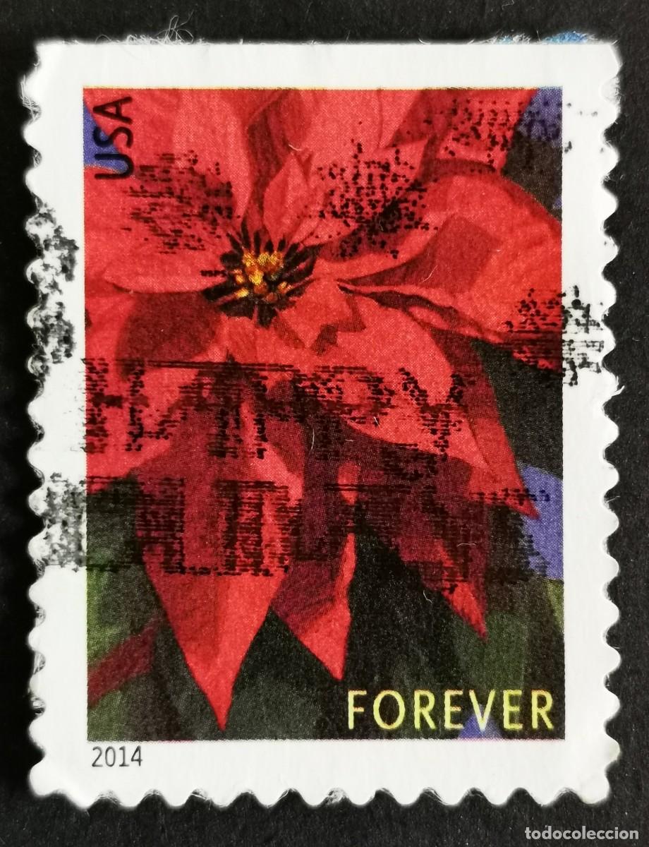 Sellos: Sello Estados Unidos U.S.A.2014,Reimpresi&oacute;n de la flor de Pascua, Sin Valor Facial, Michel US 5007II