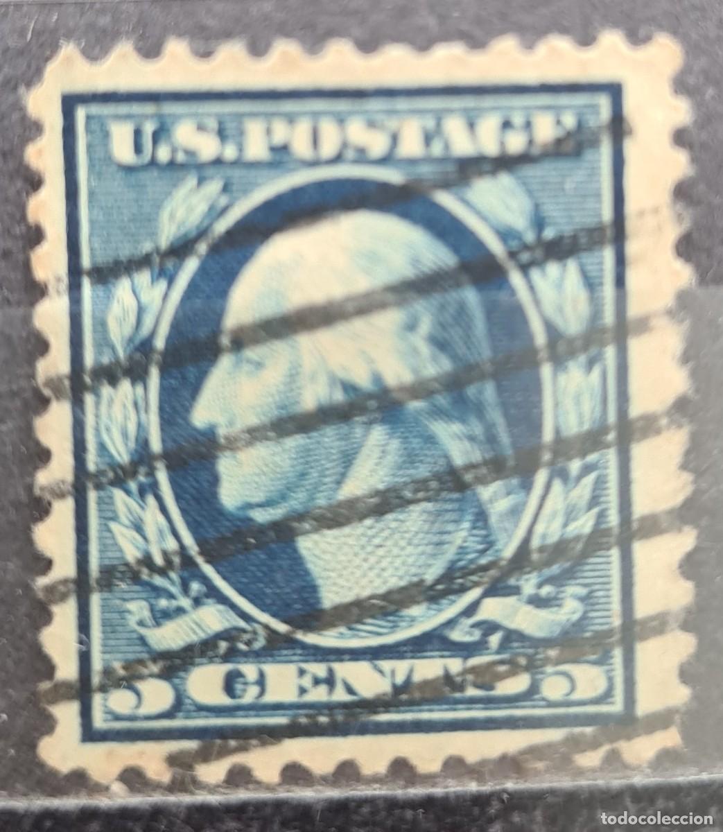 Sellos: Sello usado de Estados de Norteam&eacute;rica 1908-09: George Washington