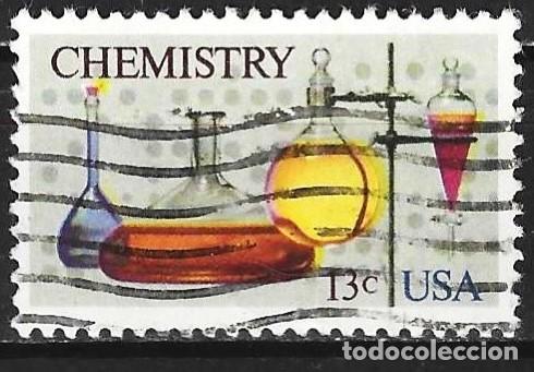 Sellos: Estados Unidos 1976 - Mi 1255 - YT 1133 - Centenario de la Sociedad Qu&iacute;mica