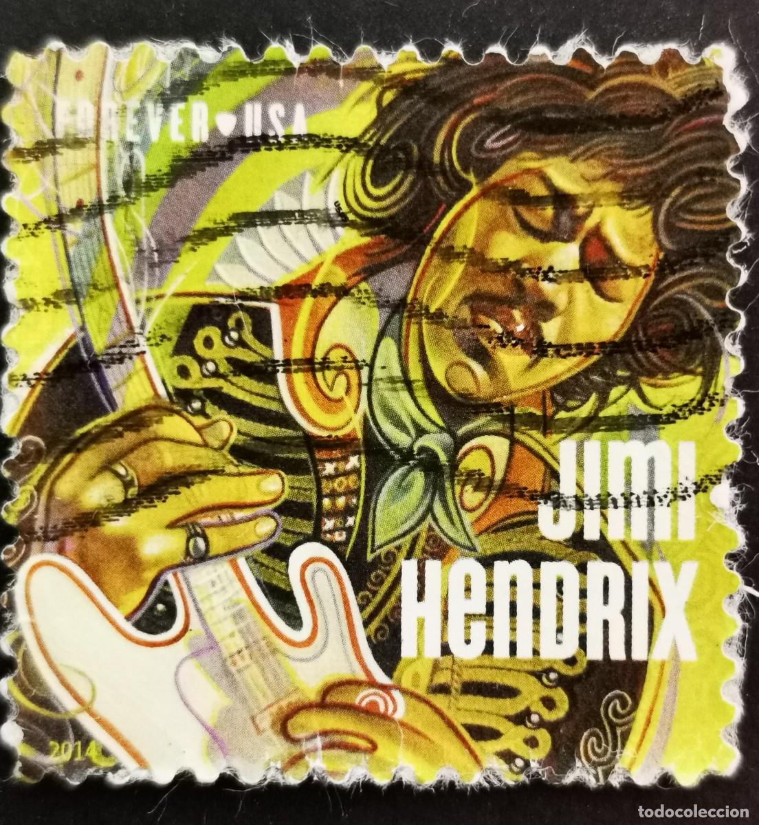 Sellos: Sello Estados Unidos U.S.A.2014,Jimi Hendrix, Sin Valor Facial, Michel US 5066BA