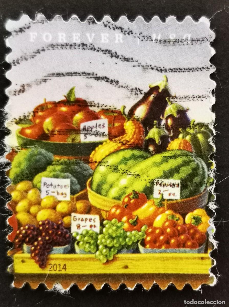 Sellos: Sello Estados Unidos U.S.A.2014,Mercado de agricultores: Frutas,Sin Valor Facial, Michel US 5099BA